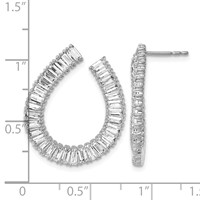 True Origin 14K White Gold 4 Carat Lab Grown Diamond VS+ F+ Post Complete Earrings view 3