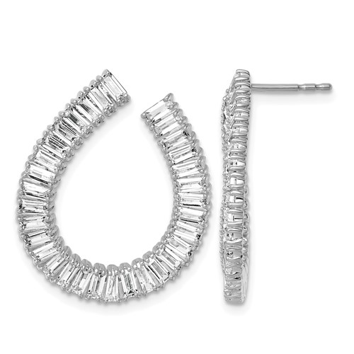 True Origin 14K White Gold 4 Carat Lab Grown Diamond VS+ F+ Post Complete Earrings