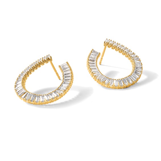 True Origin 14K Yellow Gold 4 carat Lab Grown Diamond VS+ F+ Post Complete Earrings