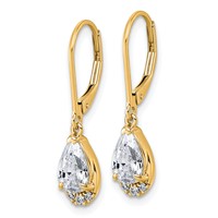 True Origin 14K Yellow Gold 1.75 Carat Lab Grown Diamond VS+ F+ Complete Leverback Earrings view 2