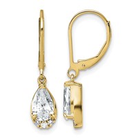 True Origin 14K Yellow Gold 1.75 Carat Lab Grown Diamond VS+ F+ Complete Leverback Earrings view 1