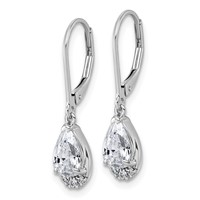 True Origin 14K White Gold 1.75 Carat Lab Grown Diamond VS+ F+ Complete Leverback Earrings view 2