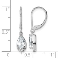 True Origin 14K White Gold 1.75 Carat Lab Grown Diamond VS+ F+ Complete Leverback Earrings view 3
