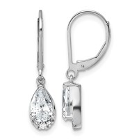 True Origin 14K White Gold 1.75 Carat Lab Grown Diamond VS+ F+ Complete Leverback Earrings view 1