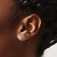 True Origin 14K White Gold 0.50 Carat Lab Grown Diamond VS+ F+ Oval Four Prong Heavy Weight Complete Stud Earrings view 3