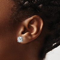True Origin 14K White Gold 3 Carat Lab Grown Diamond VS+ F+ Oval Four Prong Heavy Weight Complete Stud Earrings view 3