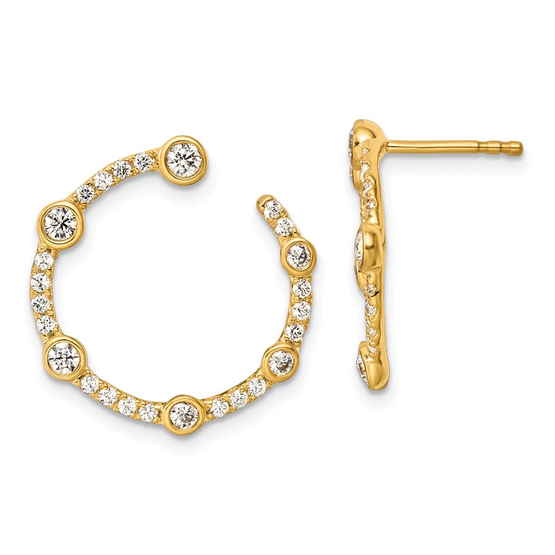 True Origin 14k 7/8 carat Lab Grown Diamond VS DEF Circular Post Earrings