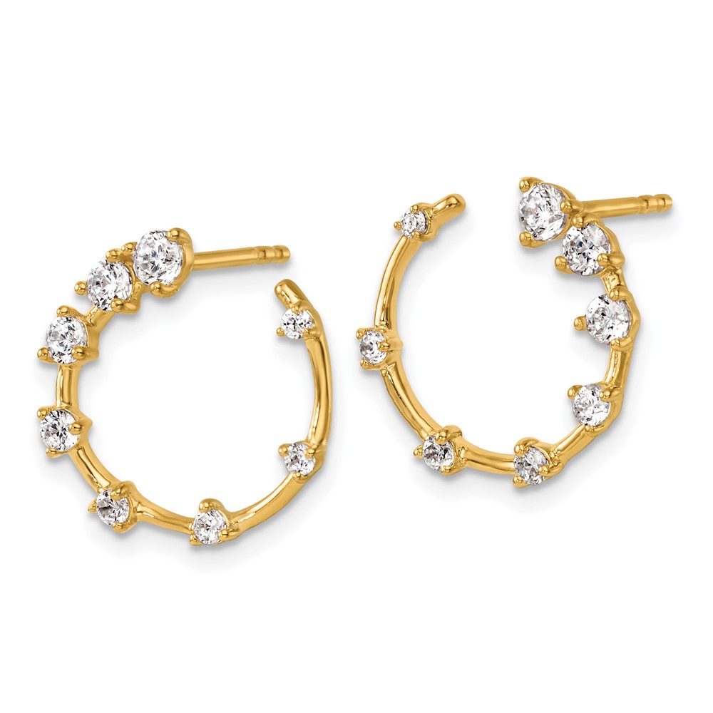 True Origin 14k 5/8 carat Lab Grown Diamond VS DEF Circular Post Earrings (EM11009-062-LD)