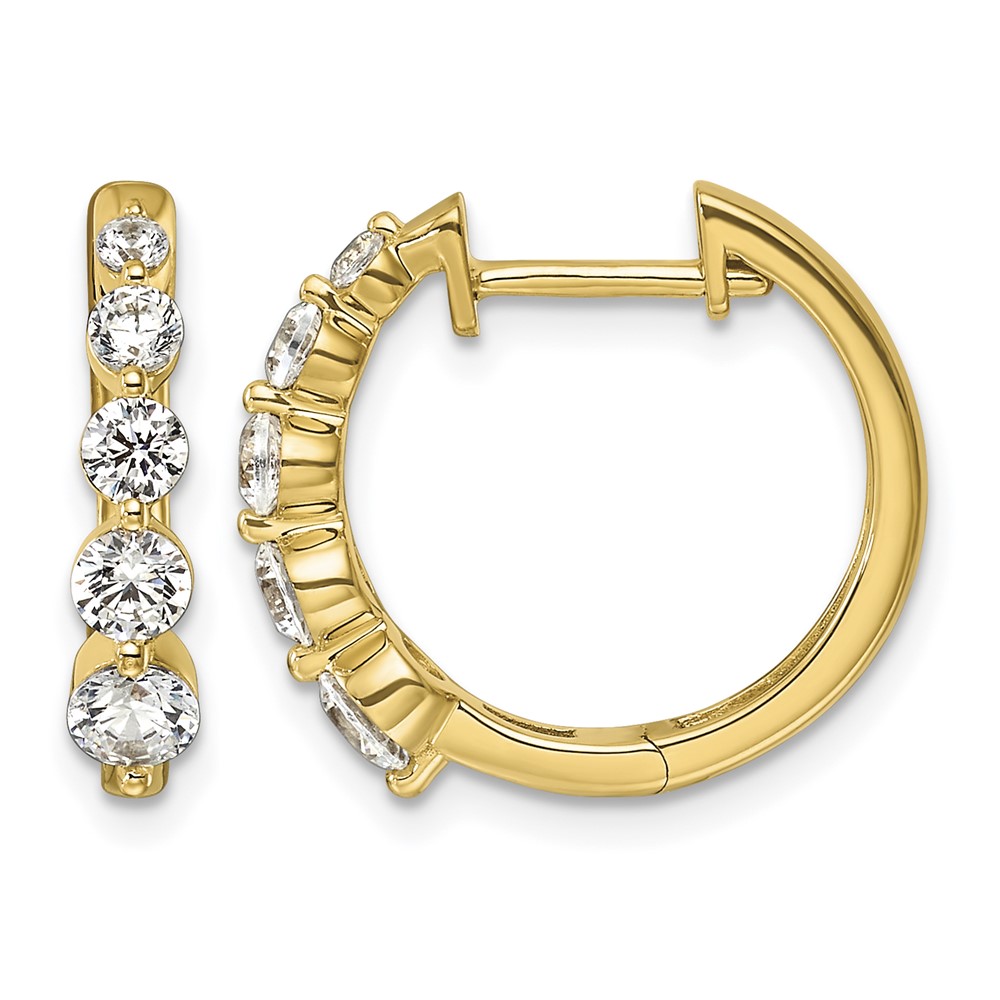 True Origin 14k 1 carat Lab Grown Diamond VS DEF Hinged Hoops (EM11011-100-LD)