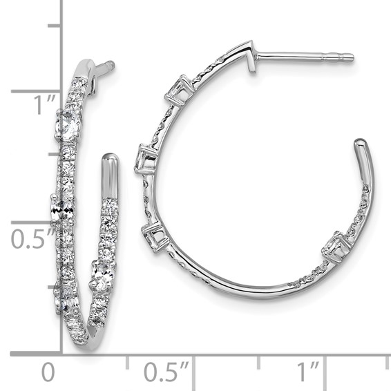 True Origin Lab Grown Diamond J-Hoop Earrings