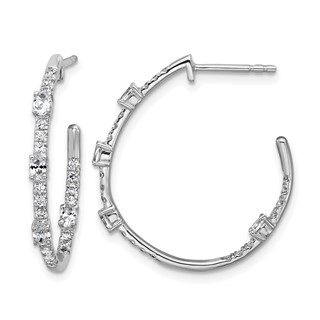 True Origin Lab Grown Diamond J-Hoop Earrings