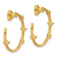 True Origin 14K Yellow Gold 1 Carat Lab Grown Diamond VS+ F+ J-Hoop Complete Earrings view 4