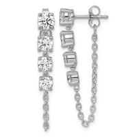 14K White Gold Lab Grown VS SI+ G+ Complete Diamond Earrings view 1
