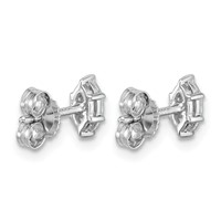 14K White Gold 0.33 Carat Lab Grown Diamond VS+ F+ Marquise Six Prong Complete Stud Earrings view 3