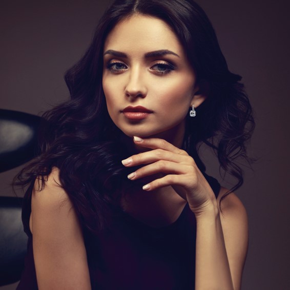 True Origin 14k White Gold 3 carat Lab Grown Diamond VS+ F+ Complete Square Bezel-Set Leverback Earrings