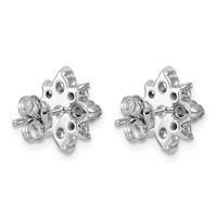 14K White Gold 2.50ct Lab Grown Diamond VS+ F+ Complete Post Earrings view 3