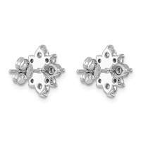 14K White Gold 2.50ct Lab Grown Dia VS+ F+ Post Complete Earrings view 3