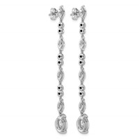14K White Gold 3.62ct Cert Oval LabGrown Dia VS+ F+ Post Comp Drop Earrings view 3