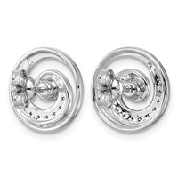 14K White Gold Lab Grown Diamond VS+ F+ Post Earrings view 3