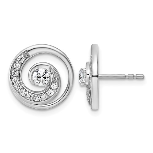 14K White Gold Lab Grown Diamond VS+ F+ Post Earrings