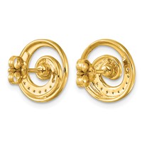 14K Yellow Gold Lab Grown Diamond VS+ F+ Post Earrings view 3