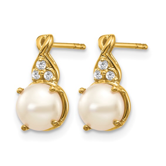 FWC Pearl and Diamond Earrings