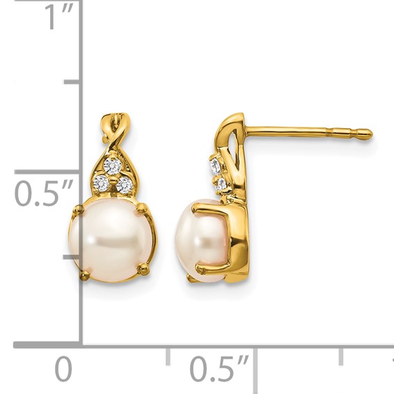 FWC Pearl and Diamond Earrings
