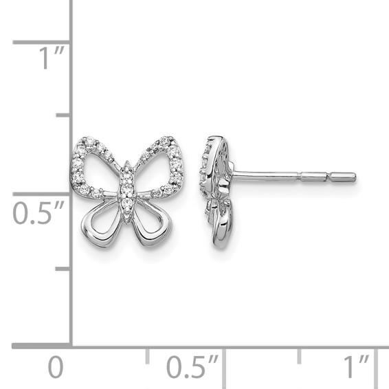 Diamond Butterfly Earrings