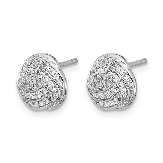 Diamond Love Knot Earrings