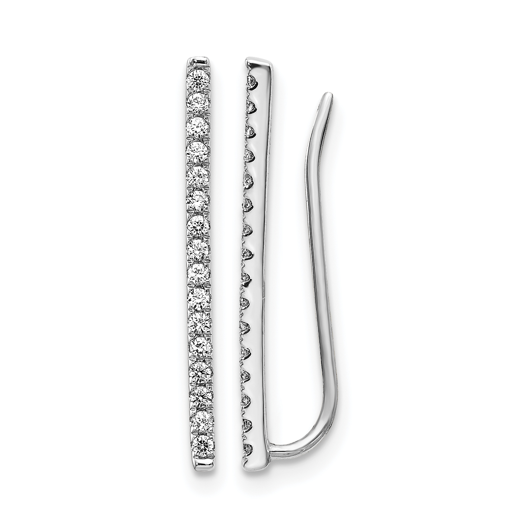 14k White Gold Diamond Fancy Earrings (EM3864-025-WA)