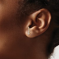 14K Yellow Gold 0.12 Carat Lab Grown Diamond VS SI+ G+ Complete Ear Climber view 3