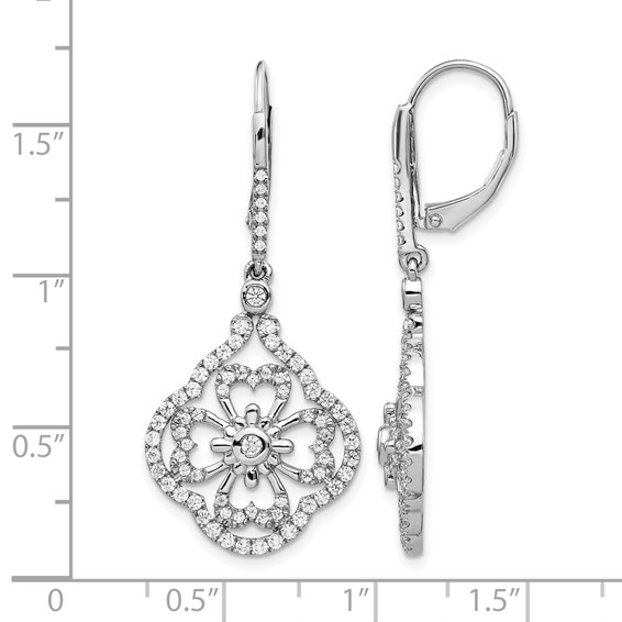 Diamond Fancy Leverback Earrings