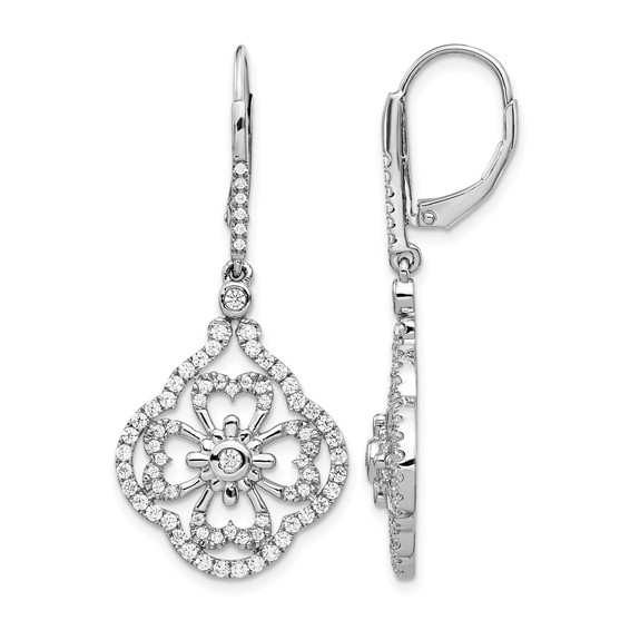 Diamond Fancy Leverback Earrings