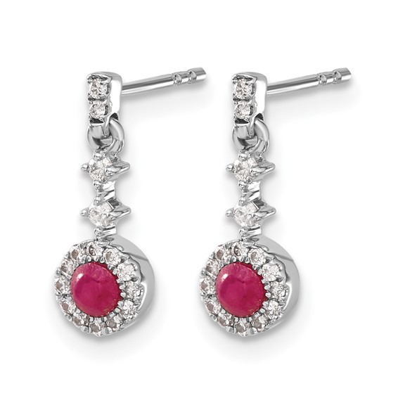 Diamond & Cabochon Gemstone Earrings