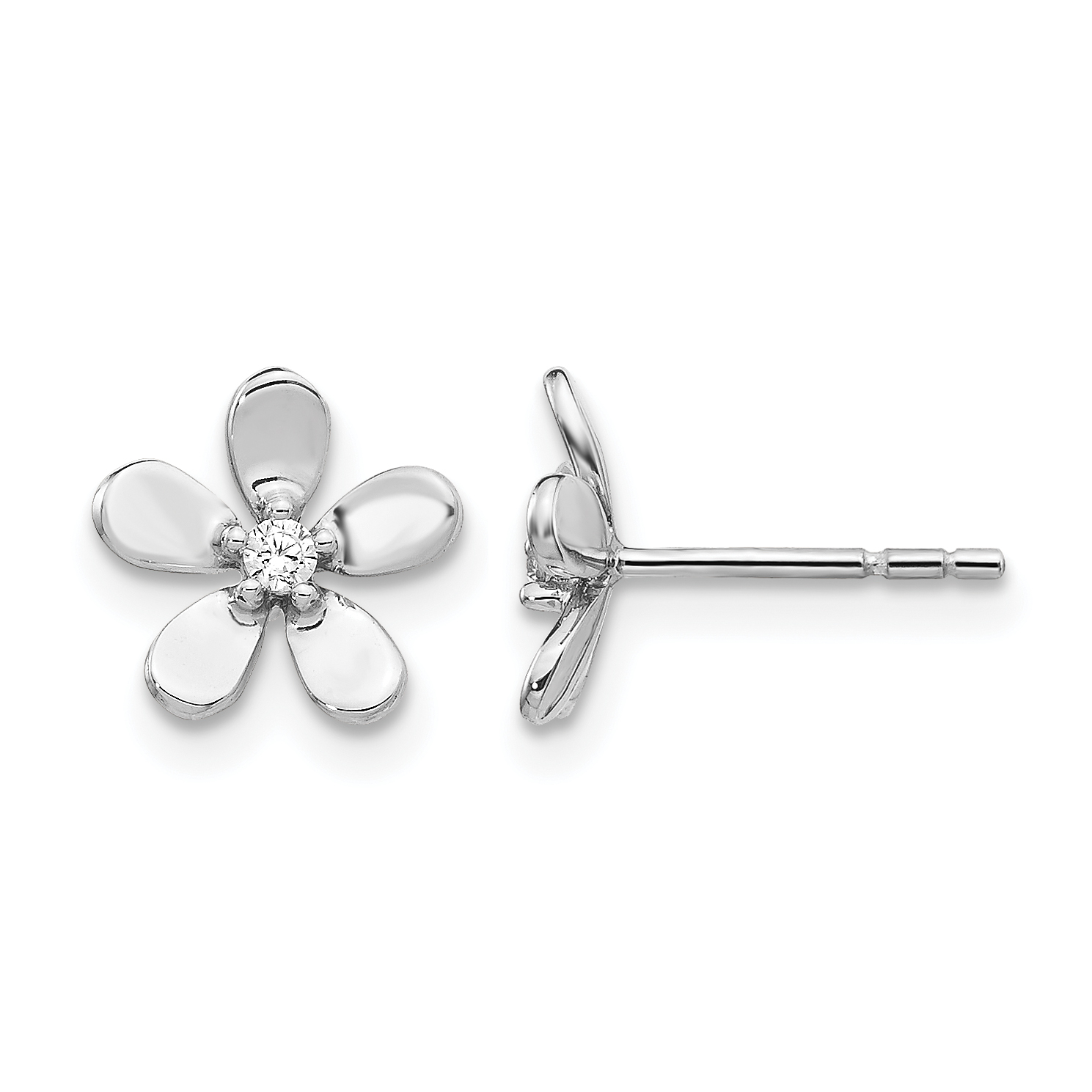 14k White Gold Diamond Earrings (EM4042-005-WA)