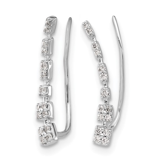 Diamond Ear Climber Earrings
