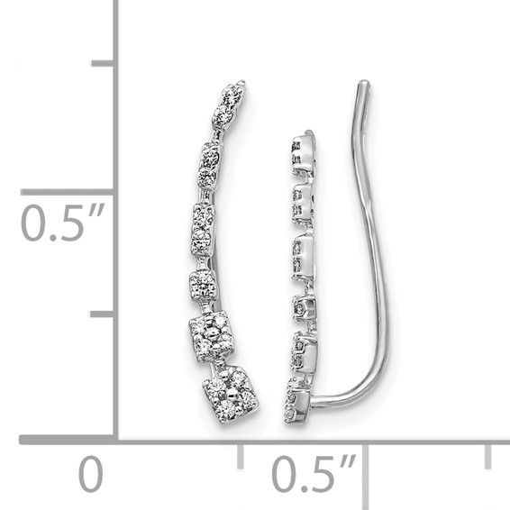 Diamond Ear Climber Earrings
