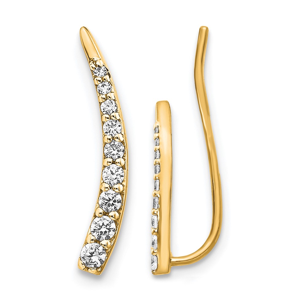 14k Diamond Ear Climber Earrings (EM4147-015-YA)