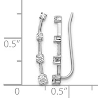 14K White Gold 0.33 Carat Lab Grown Diamond VS SI+ G+ Complete Ear Climber view 4