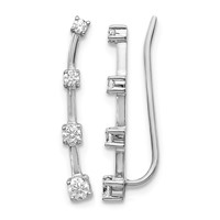 14K White Gold 0.33 Carat Lab Grown Diamond VS SI+ G+ Complete Ear Climber view 1