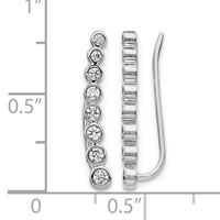 14K White Gold 0.38 Carat Lab Grown Diamond VS SI+ G+ Complete Ear Climber view 4