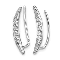 14K White Gold 0.20 Carat Lab Grown Diamond VS SI+ G+ Complete Ear Climber view 2