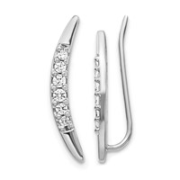 14K White Gold 0.20 Carat Lab Grown Diamond VS SI+ G+ Complete Ear Climber view 1