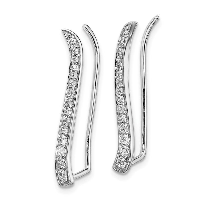 14k White Gold 1/2 carat Lab Grown Diamond VS/SI+ G+ Complete Ear Climber