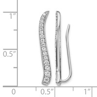 14K White Gold 0.50 Carat Lab Grown Diamond VS SI+ G+ Complete Ear Climber view 4