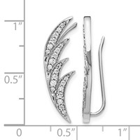 14K White Gold 0.50 Carat Lab Grown Diamond VS SI+ G+ Complete Ear Climber view 4