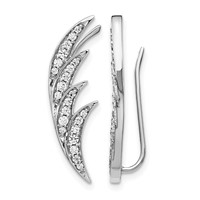 14K White Gold 0.50 Carat Lab Grown Diamond VS SI+ G+ Complete Ear Climber view 1