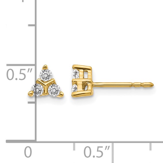 Gold Diamond Post Earrings