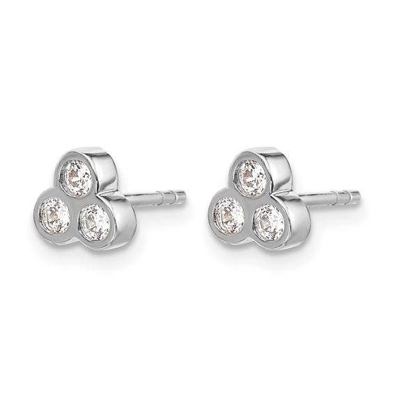 Gold Diamond Post Earrings