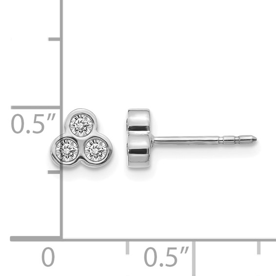 Gold Diamond Post Earrings